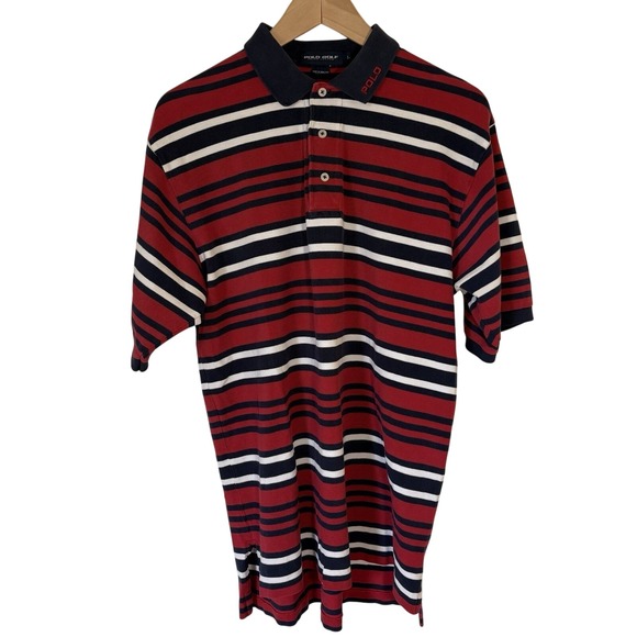Ralph Lauren Other - Vintage Polo Golf Ralph Lauren Men's Size‎ Large Striped Shirt Red White Blue